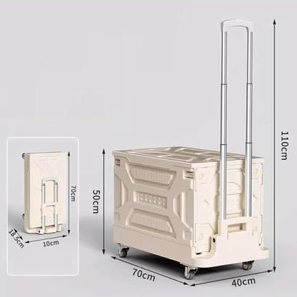 Foldable Utility Wagon 🏡 Heavy-Duty Shopping Cart