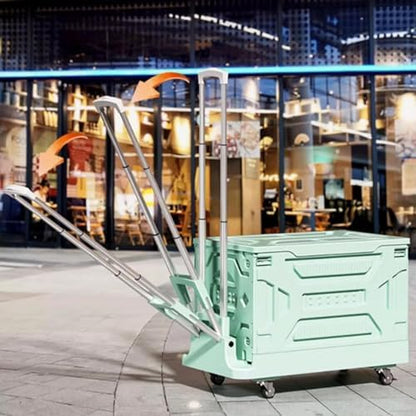 Foldable Utility Wagon 🏡 Heavy-Duty Shopping Cart