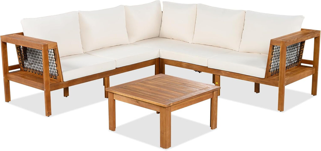 Outdoor Sofa Set 🏡 Patio Lounge Couch Set | Garden Conversation Furniture 🌿 | Modern Rattan Style