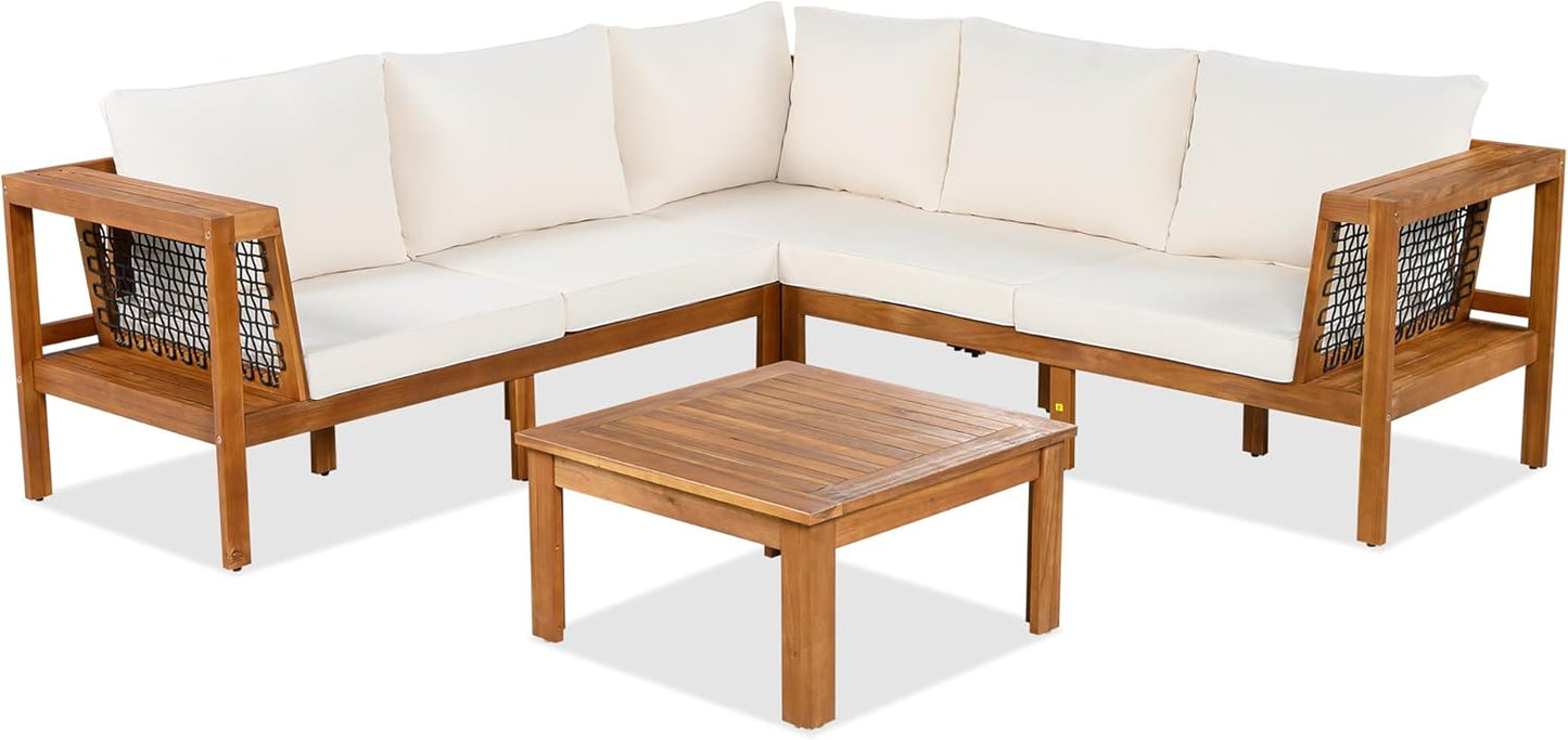 Outdoor Sofa Set 🏡 Patio Lounge Couch Set | Garden Conversation Furniture 🌿 | Modern Rattan Style