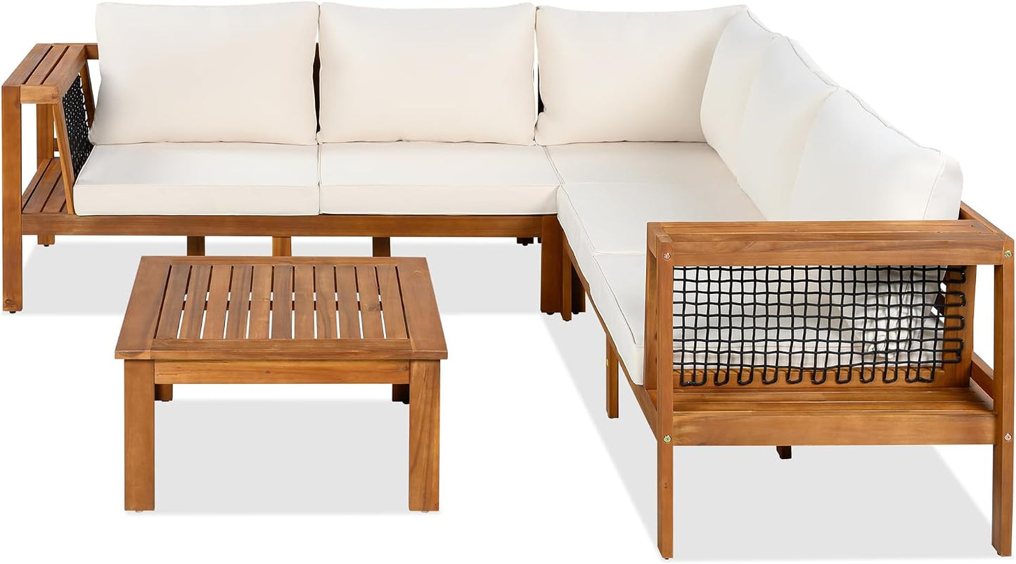 Outdoor Sofa Set 🏡 Patio Lounge Couch Set | Garden Conversation Furniture 🌿 | Modern Rattan Style