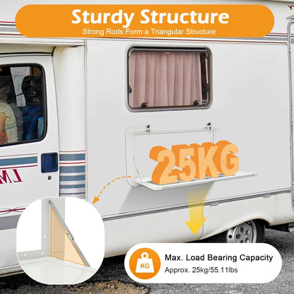 🚐 Campervan Folding Table 🪵 | Aluminum Portable Travel Desk ✨ | RV & Outdoor Essential 🏕️