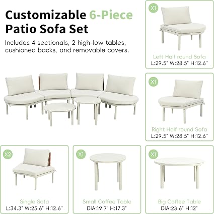 🛋️ L-Shaped Outdoor Sofa Set 🌿 | Patio Sectional Lounge Furniture ✨ | Garden Conversation Seating ☀️