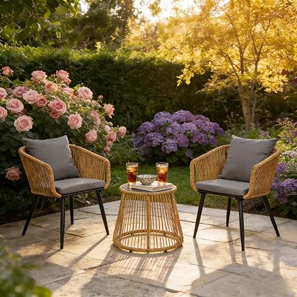 🌿 Outdoor Rattan Patio Set – Modern Garden Sofa Lounge 🪑✨