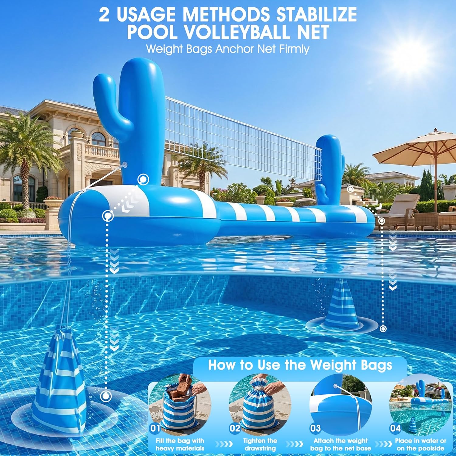 🏐 Inflatable Pool Volleyball Set 🌊 | Floating Water Game Fun ✨ | Summer Swim Party Essential ☀️