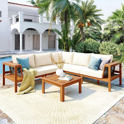 Outdoor Sofa Set 🏡 Patio Lounge Couch Set | Garden Conversation Furniture 🌿 | Modern Rattan Style