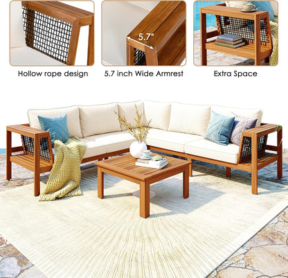 Outdoor Sofa Set 🏡 Patio Lounge Couch Set | Garden Conversation Furniture 🌿 | Modern Rattan Style